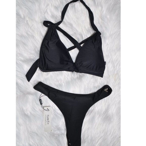 Bikini set Swimsuit Triangle Bikini Set Women Swimwear Halter Bathing Suit - Picture 1 of 4